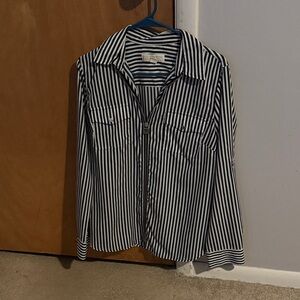 Michael Kors Monochrome Striped Top